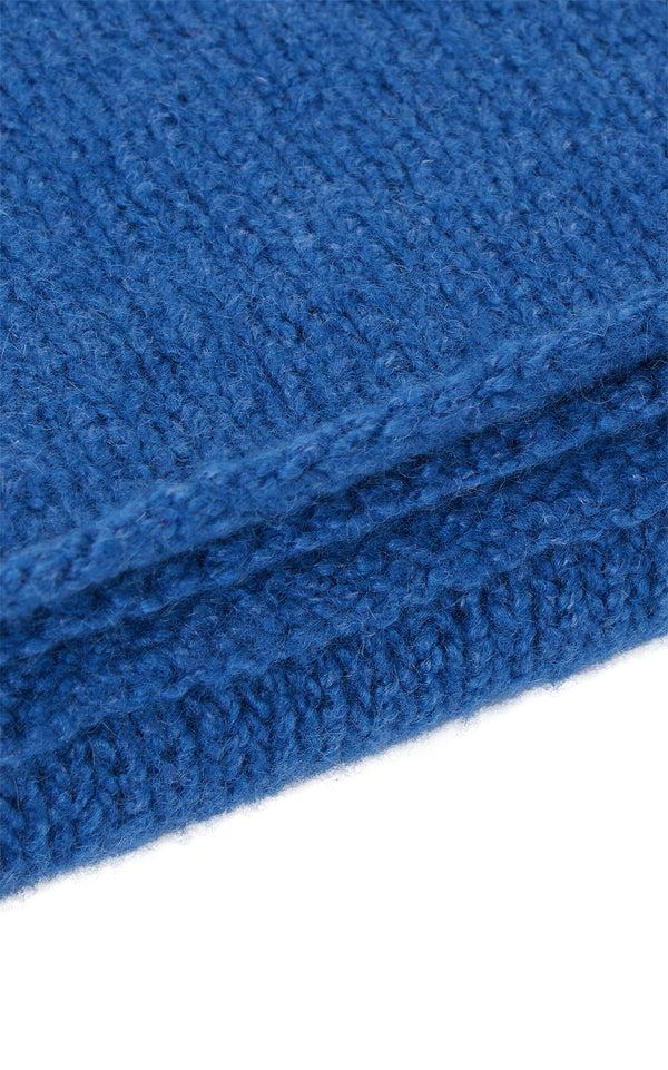 Gabriela Hearst Nyja Knit Blanket In Dark Blue Denim Cashmere