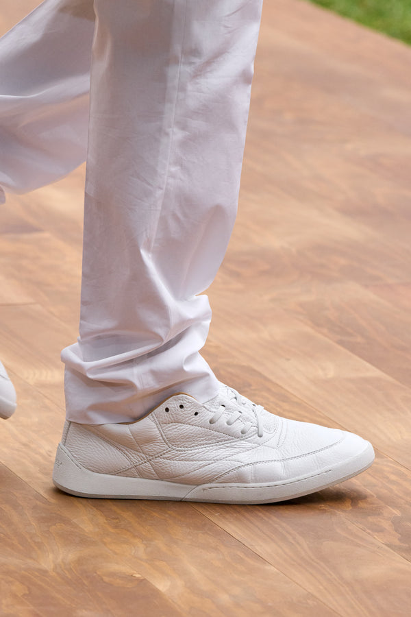 Gabriela Hearst Ohio Slip-on Sneaker In White Textured Leather