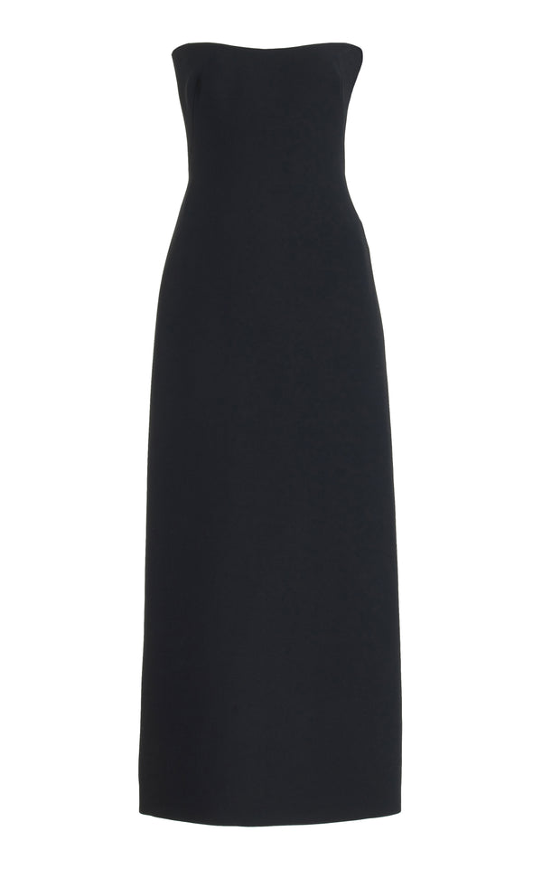gabriela hearst Opus Maxi Dress in Black Wool Silk Cady