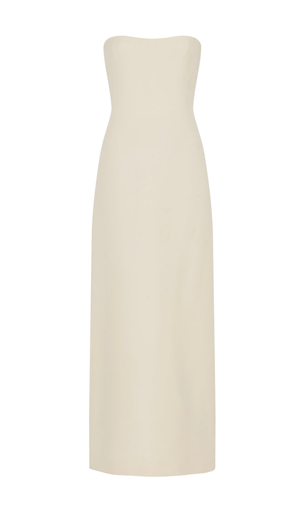 gabriela hearst Opus Maxi Dress in Ivory Wool Silk Cady