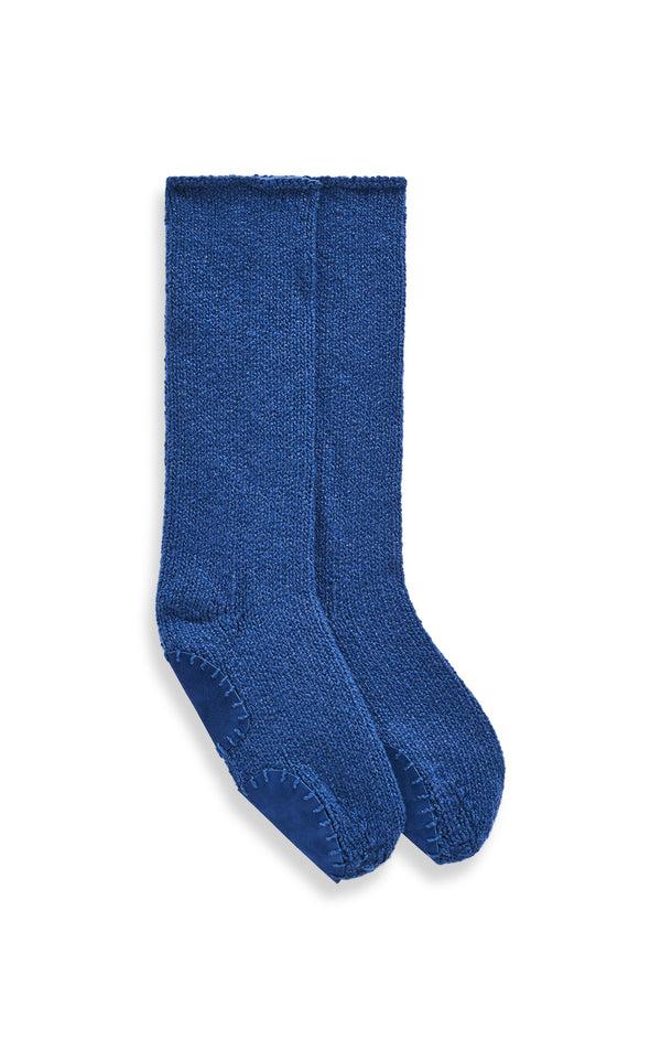 gabriela hearst Oshun Knit Socks in Dark Blue Denim Cashmere
