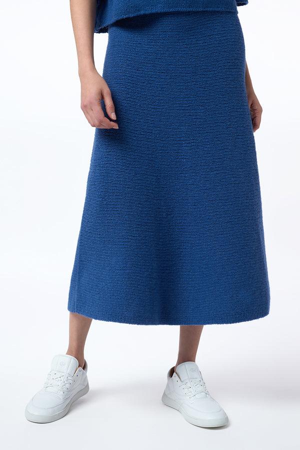 Gabriela Hearst Ostara Knit Maxi Skirt In Dark Blue Denim Cashmere