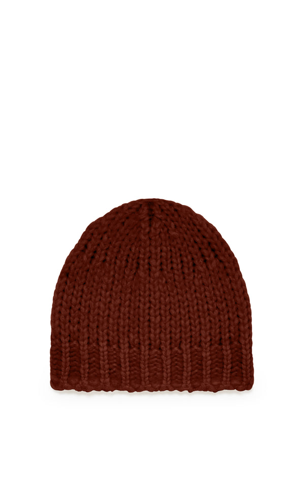 gabriela hearst Pacino Knit Hat in Burnt Sienna Welfat Cashmere