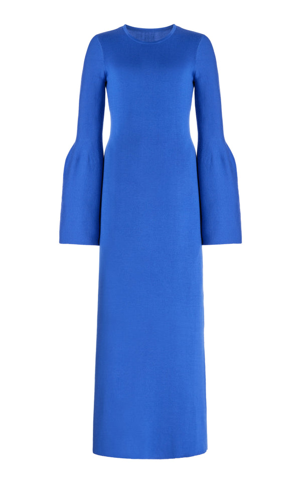gabriela hearst Palanco Knit Midi Dress in Sapphire Merino Wool Cashmere