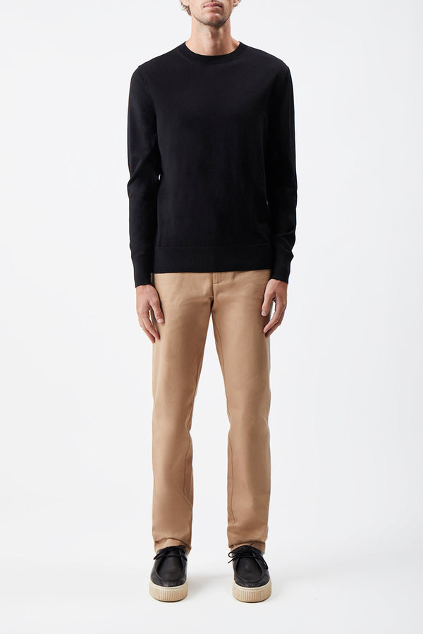 Gabriela Hearst Palco Knit Crewneck In Black Merino Wool