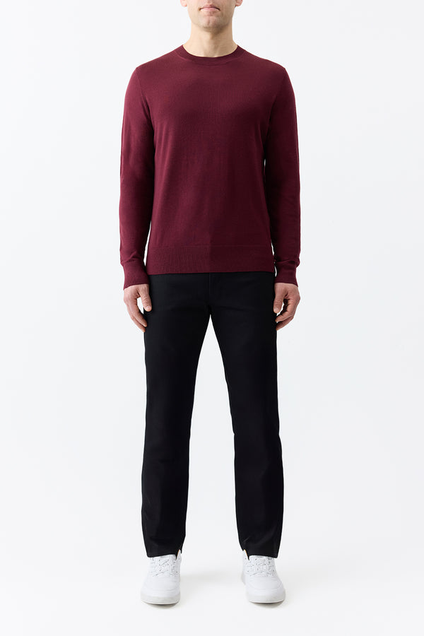 Gabriela Hearst Palco Knit Crewneck In Bordeaux Merino Wool