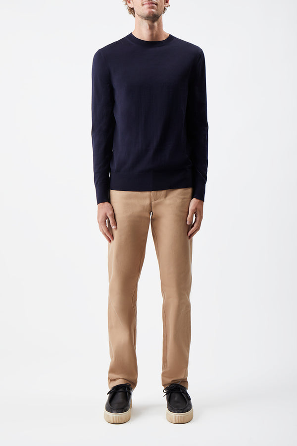 Gabriela Hearst Palco Knit Crewneck In Navy Merino Wool