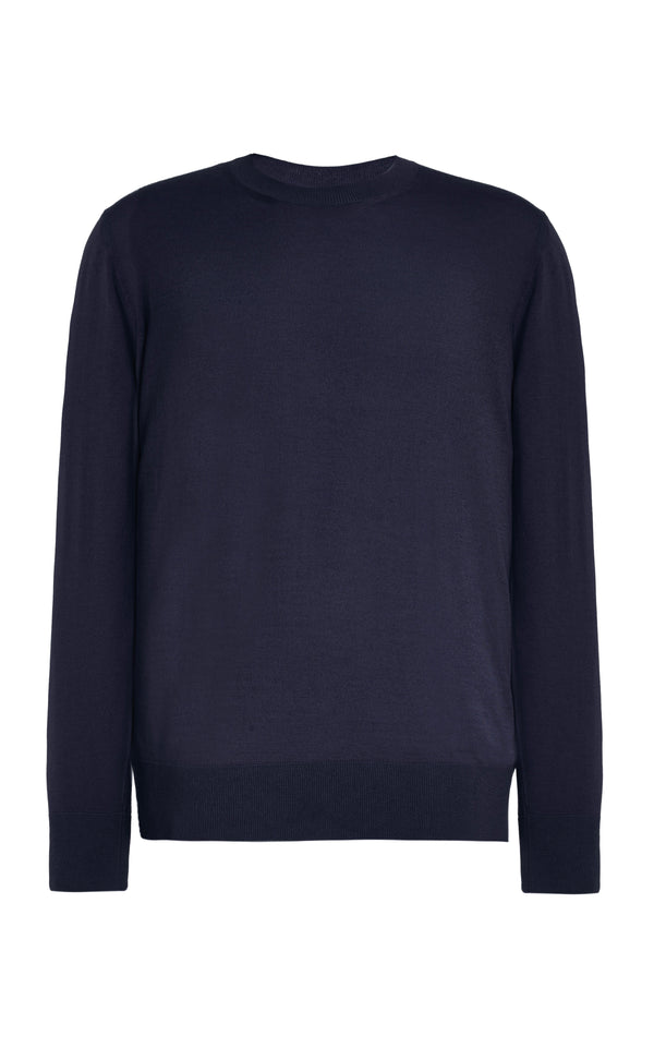 gabriela hearst Palco Knit Crewneck in Navy Merino Wool