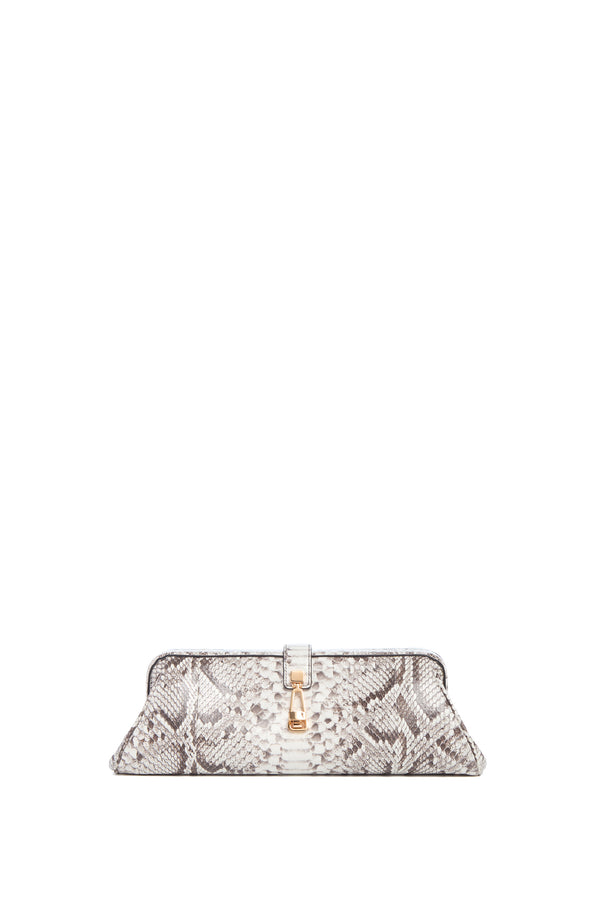 gabriela hearst Paola Clutch in Black & White Inversa™ Snakeskin