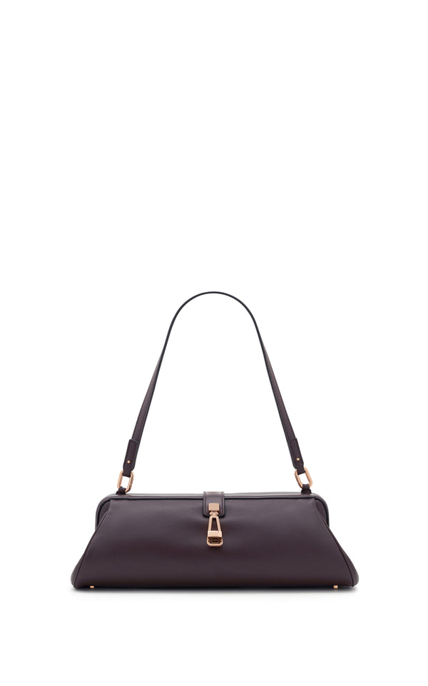 Gabriela Hearst Paola Clutch In Bordeaux Nappa Leather