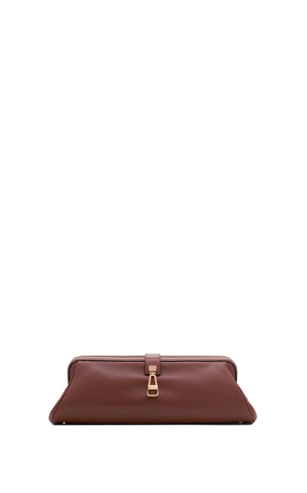 gabriela hearst Paola Clutch in Cognac Nappa Leather