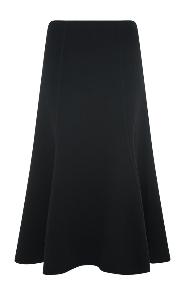 gabriela hearst Patterson Midi Skirt in Black Double-Face Recycled Cashmere