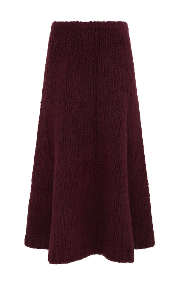 gabriela hearst Peres Knit Midi Skirt in Dip Dye Sunrise Welfat Cashmere