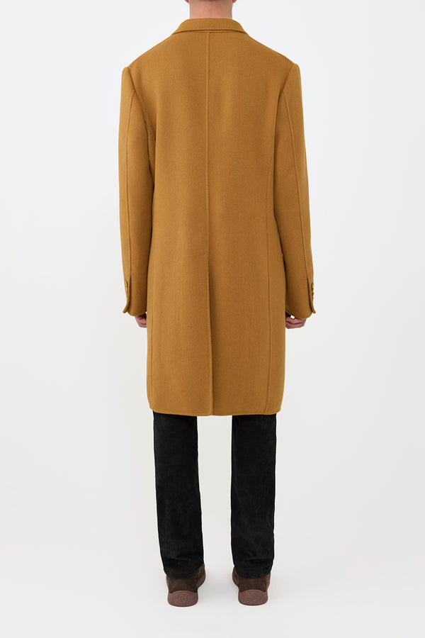 Gabriela Hearst Peter Coat In Yellow Ochre Double-Face Recycled Cashmere
