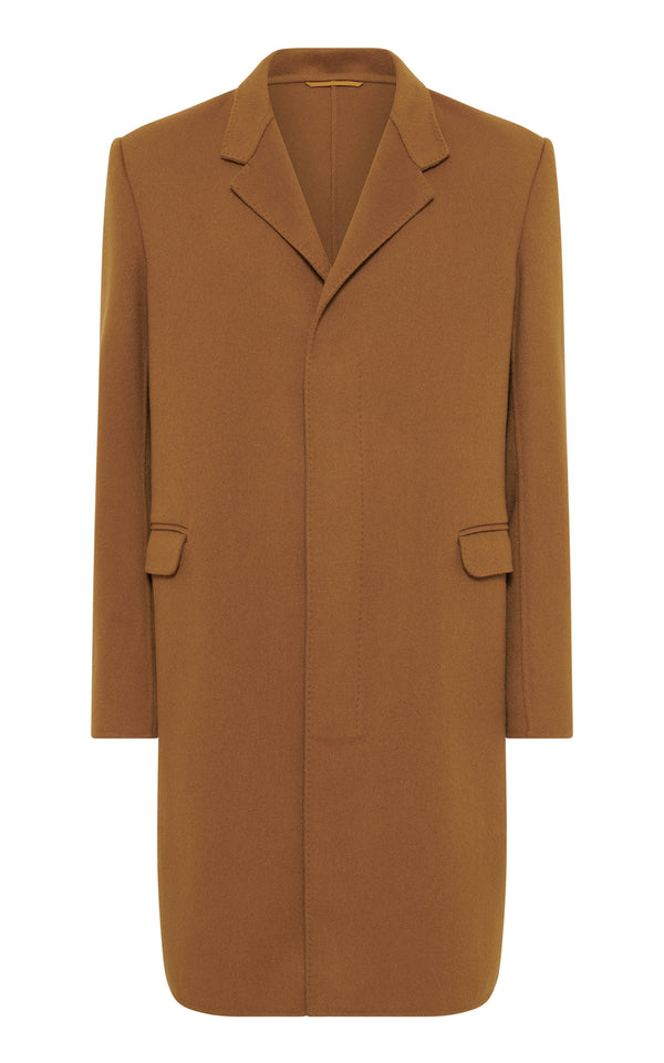 gabriela hearst Peter Coat in Yellow Ochre Double-Face Recycled Cashmere