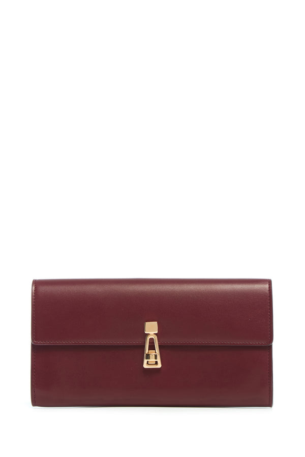 Gabriela Hearst Phone Wallet In Bordeaux & Pink Leather