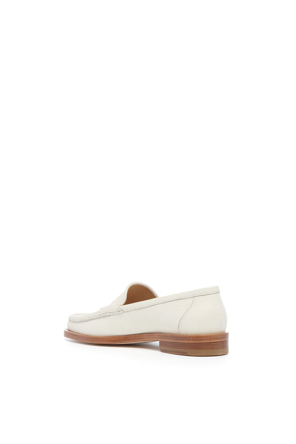 Gabriela Hearst Pierre Loafer In Ivory Textured Leather