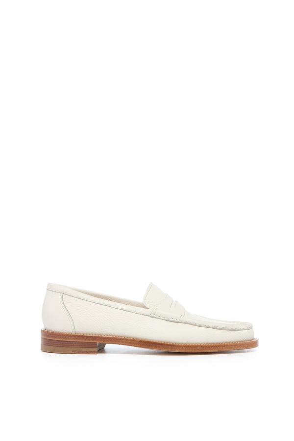Gabriela Hearst Pierre Loafer In Ivory Textured Leather