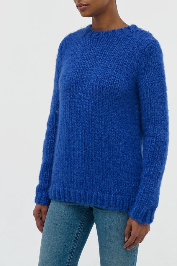 Gabriela Hearst Poros Knit Sweater In Cobalt Cashmere