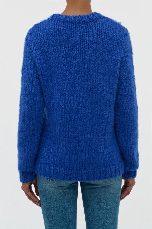 Gabriela Hearst Poros Knit Sweater In Cobalt Cashmere