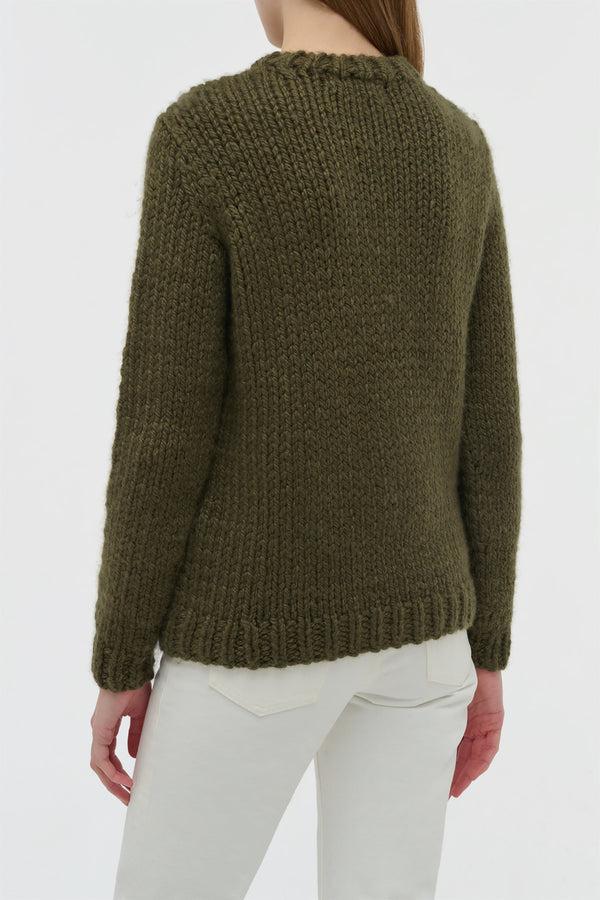 Gabriela Hearst Poros Knit Sweater In Olive Cashmere