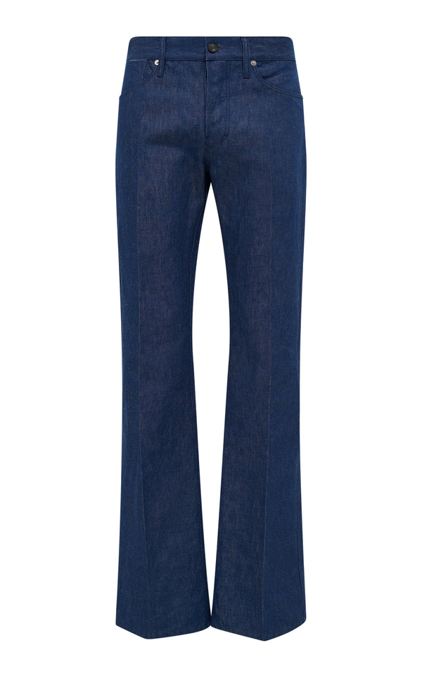 gabriela hearst Preston Five Pocket Pant in Recycled Cotton Linen Denim