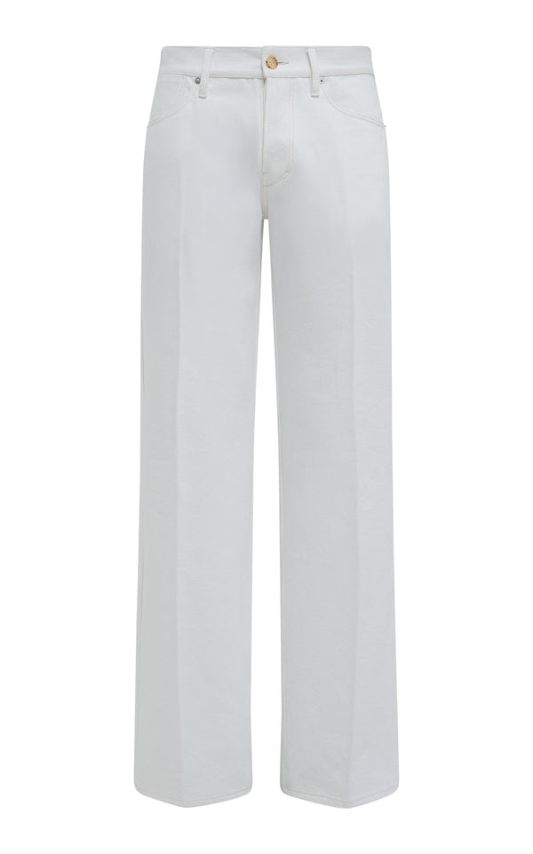 gabriela hearst Preston Five Pocket Pant in White Organic Cotton Denim