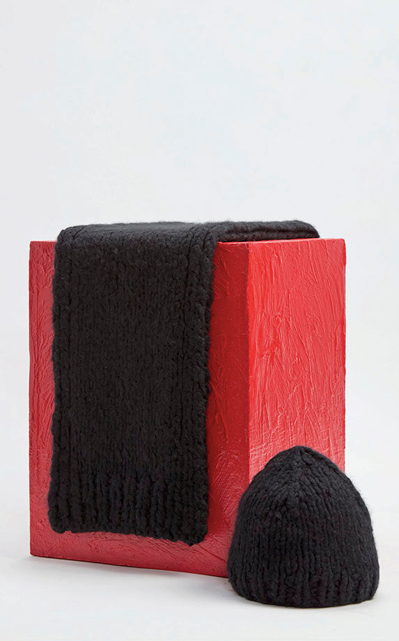 Gabriela Hearst Pyke Knit Scarf In Black Welfat Cashmere