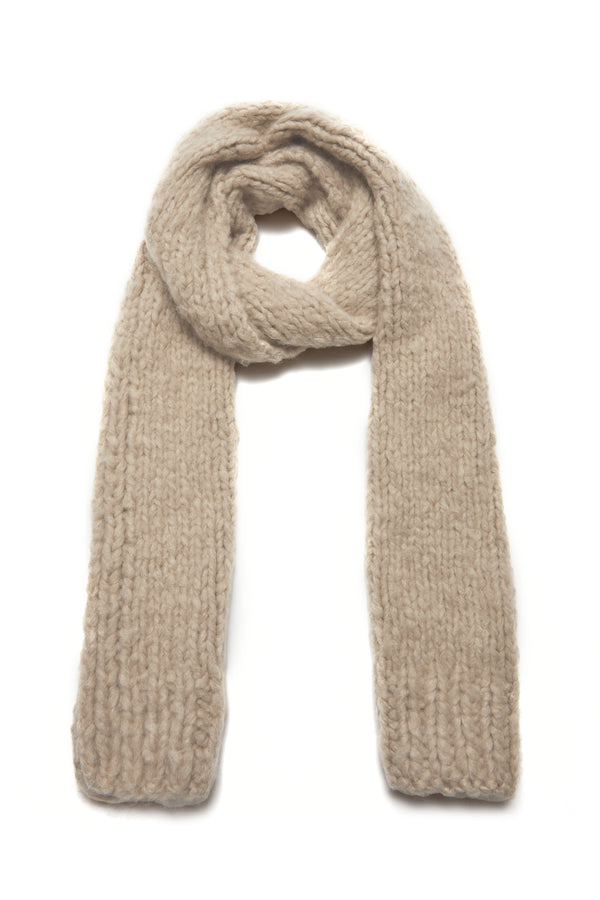 Gabriela Hearst Pyke Knit Scarf In Oatmeal Welfat Cashmere
