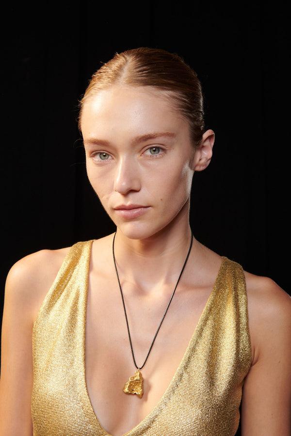 Gabriela Hearst Raw Gold Nugget Necklace In Yellow Gold
