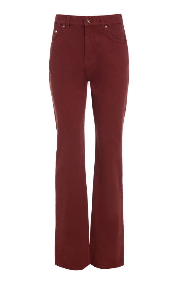 gabriela hearst Rey Straight-leg Jean in Burnt Sienna Recycled Cotton Denim