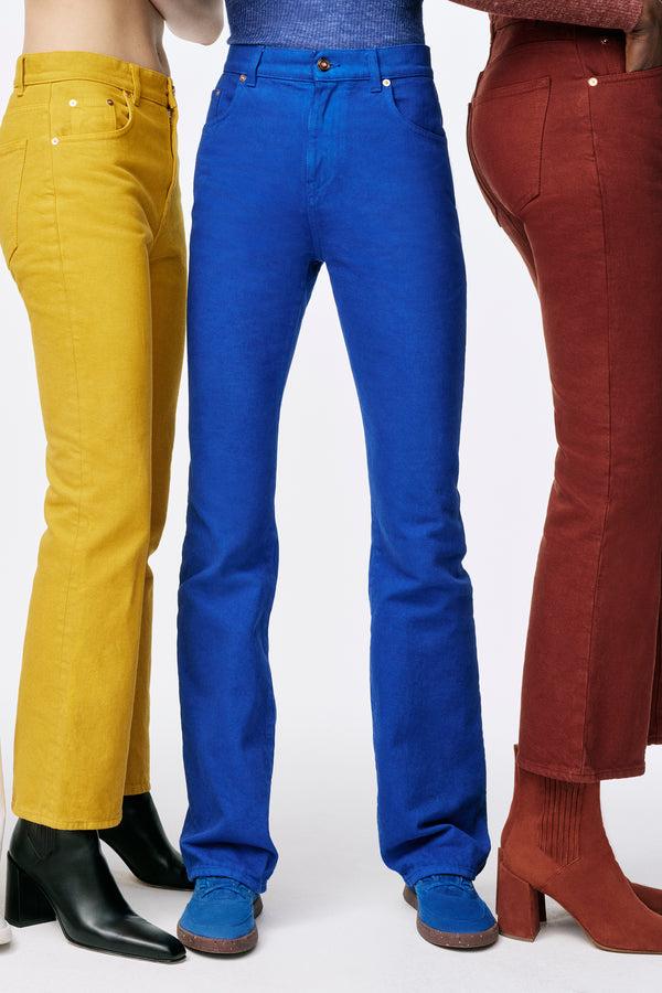 Gabriela Hearst Rey Straight-leg Jean In Cobalt Recycled Cotton Denim