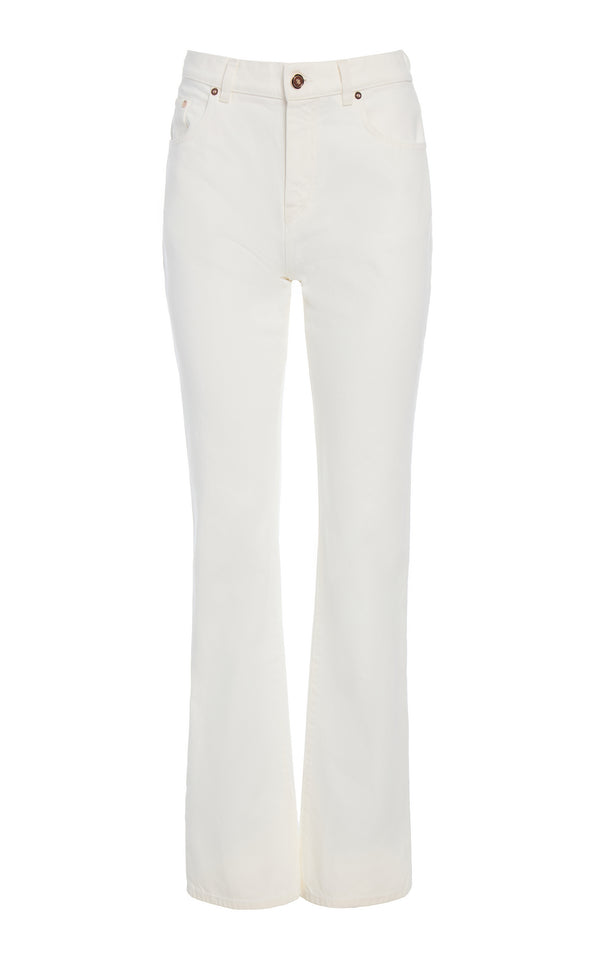 gabriela hearst Rey Straight-leg Jean in White Recycled Cotton Denim