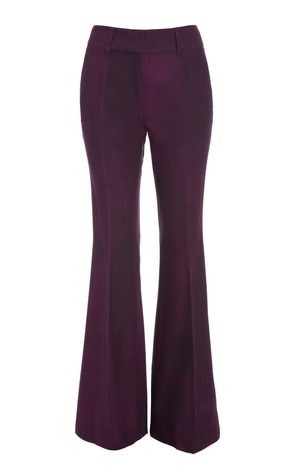 gabriela hearst Rhein Flare Pant in Bordeaux Virgin Wool