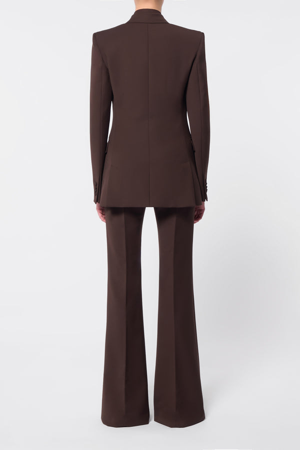 Gabriela Hearst Rhein Pant In Chocolate Sportswear Wool