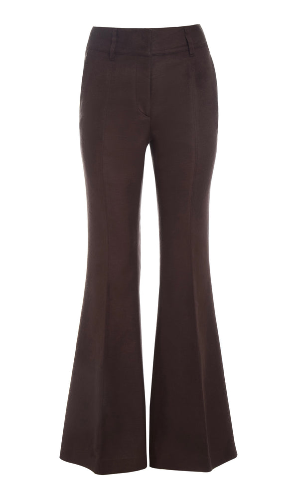 gabriela hearst Rhein Pant in Chocolate Winter Silk