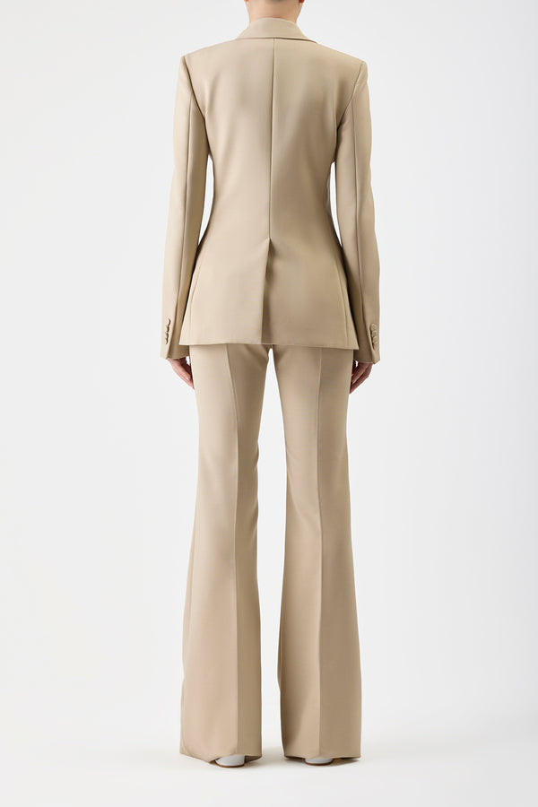 Gabriela Hearst Rhein Pant In Khaki Sportswear Wool