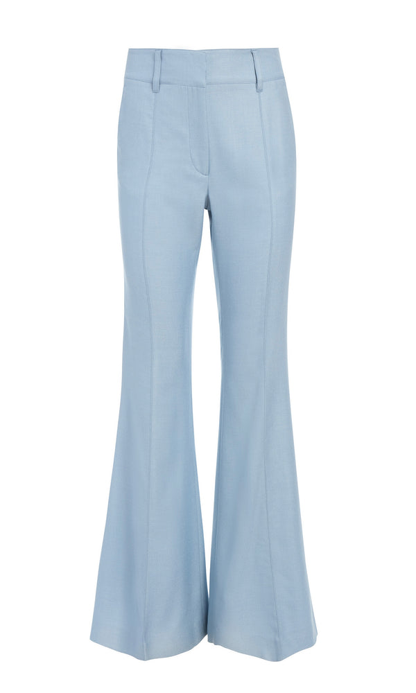 gabriela hearst Rhein Pant in Stone Blue Silk Virgin Wool