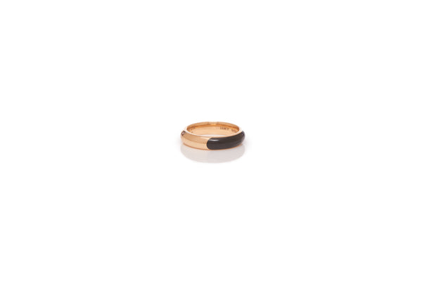 Gabriela Hearst Ring In 18K Rose Gold & Vitreous Black Enamel