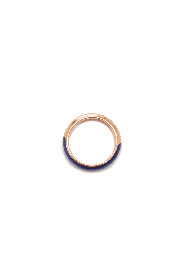 Gabriela Hearst Ring In 18K Rose Gold & Vitreous Blue Enamel