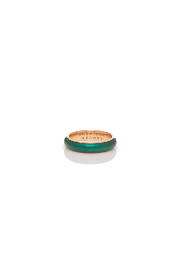 gabriela hearst Ring in 18K Rose Gold & Vitreous Green Enamel