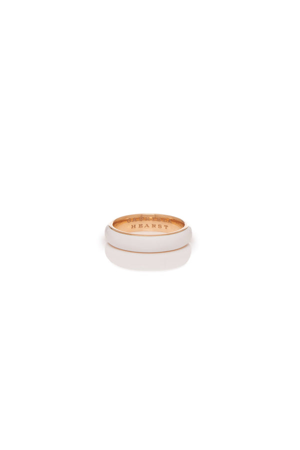 gabriela hearst Ring in 18K Rose Gold & Vitreous Ivory Enamel