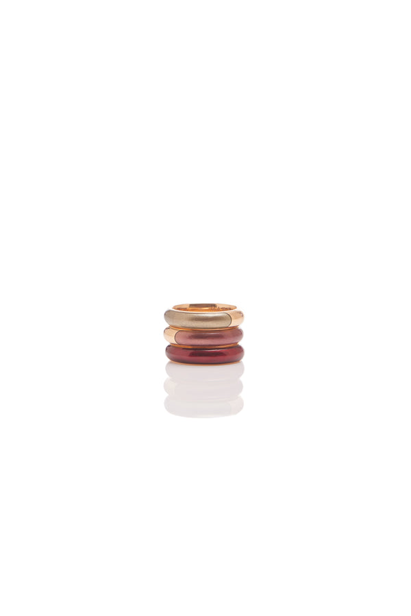 Gabriela Hearst Ring In 18K Rose Gold & Vitreous Yellow Enamel