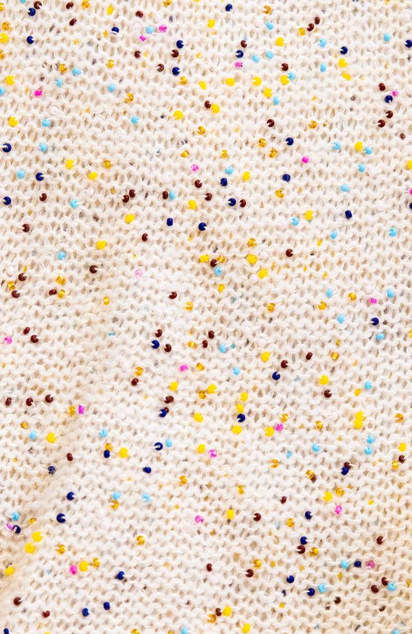 Gabriela Hearst Sabine Knit Maxi Skirt In Ivory Multi Beaded Cashmere