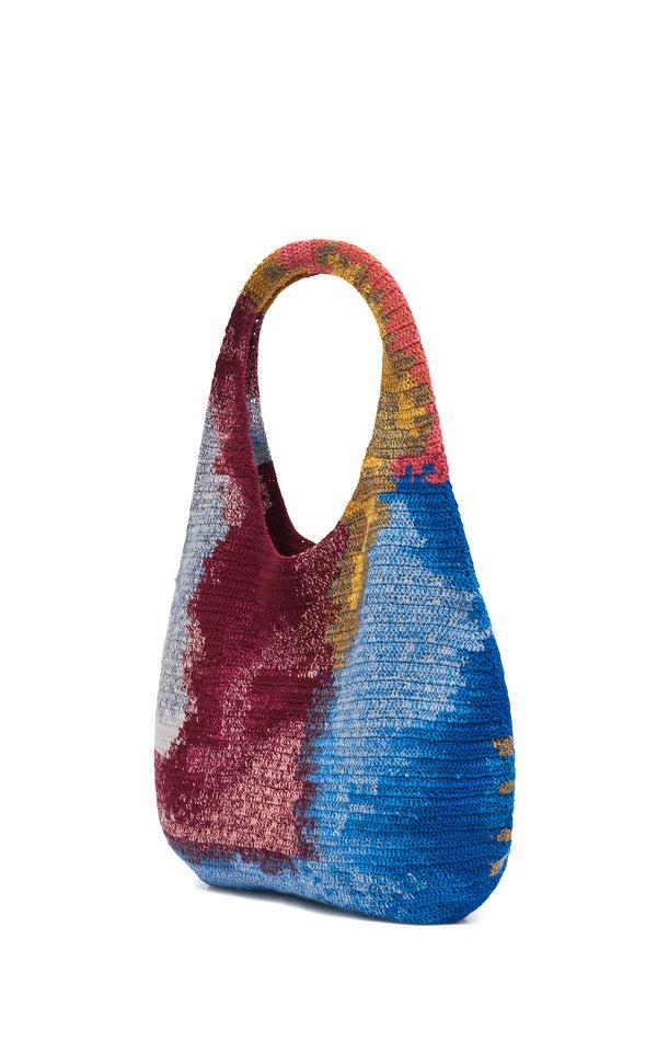 Gabriela Hearst Saranya Crochet Hobo Bag In Aurora Multi Cashmere