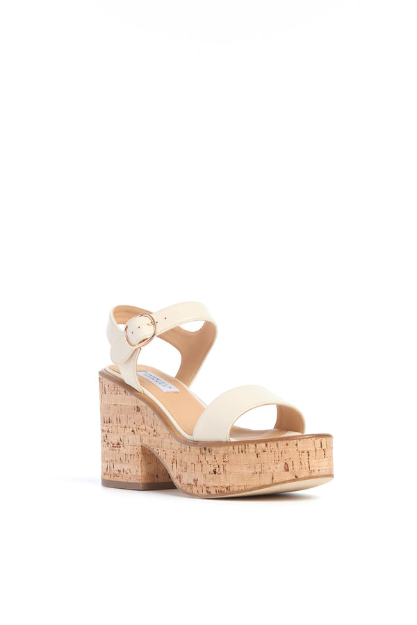 Gabriela Hearst Sardis Platform Sandal In Cream Nappa Leather