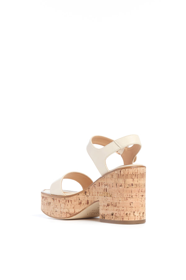 Gabriela Hearst Sardis Platform Sandal In Cream Nappa Leather