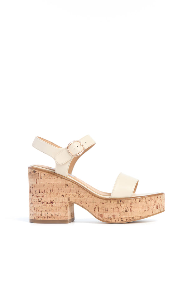 gabriela hearst Sardis Platform Sandal in Cream Nappa Leather