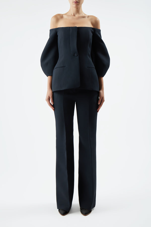 Gabriela Hearst Sawyer Jacket In Black Wool Silk Cady