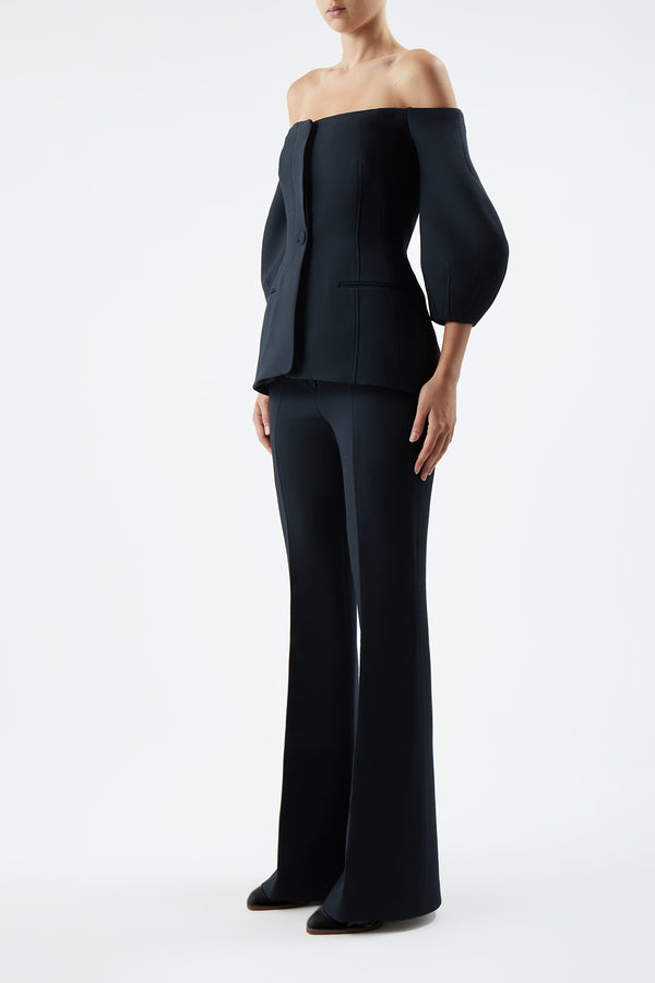 Gabriela Hearst Sawyer Jacket In Black Wool Silk Cady